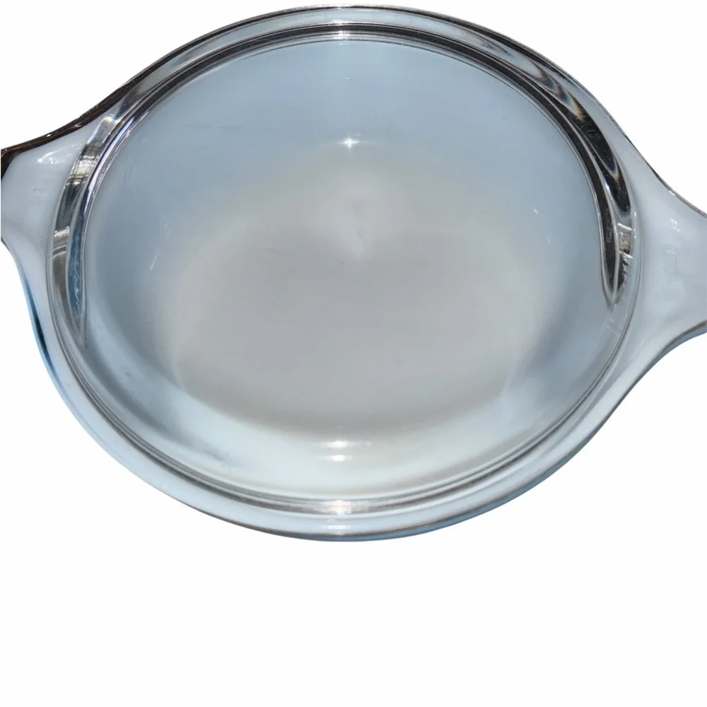 3 piece Vintage Pyrex Blue Garland Snowflake Casserole 1 QT and 1 pint and 1 lid